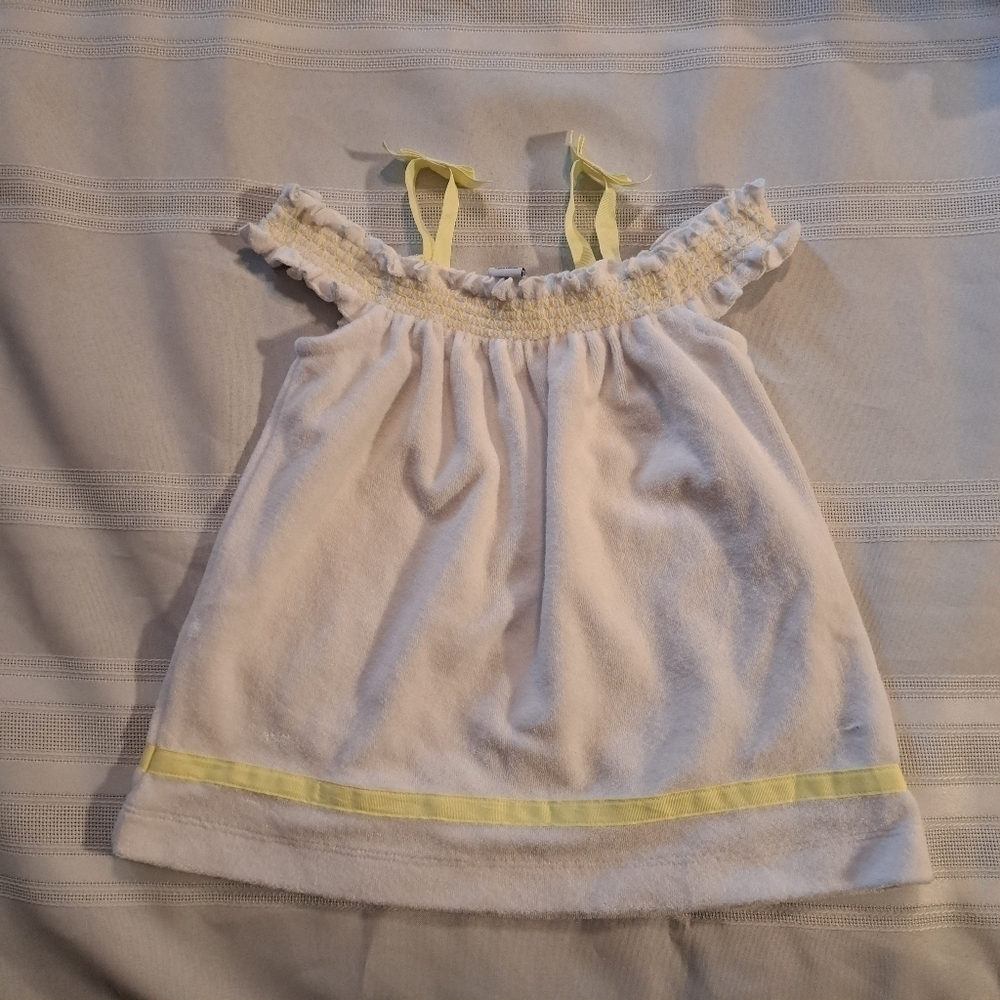 Janie and Jack 6-12 months white terry dress perfect after swim dress